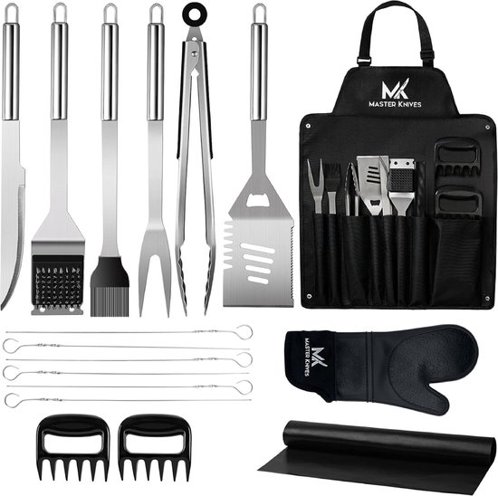 17 Delig Bbq Accesoires – Bbq Gereedschap – Bbq Set – RVS
