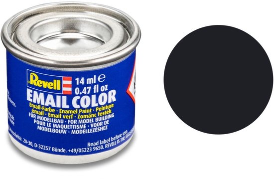 Revell #8 Black - Matt - RAL9011 - Enamel - 14ml Verf potje