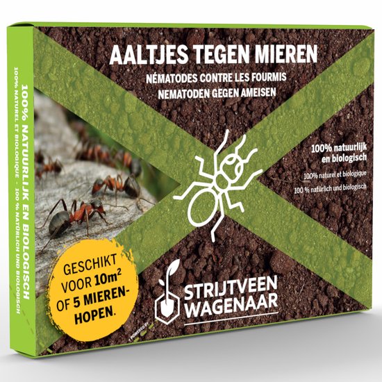 Aaltjes tegen mieren Steinernema feltiae verpakking voor 10 vierkante meter