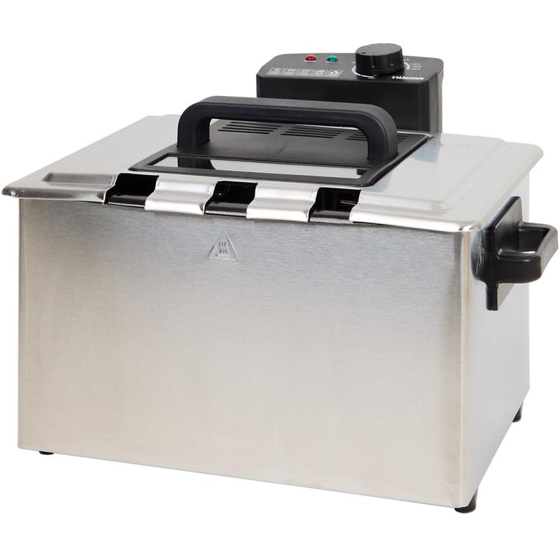 Roestvrijstalen Tristar friteuse XL van Action met deksel, vrijstaand Roestvrijstalen Tristar friteuse XL van Action met deksel, vrijstaand