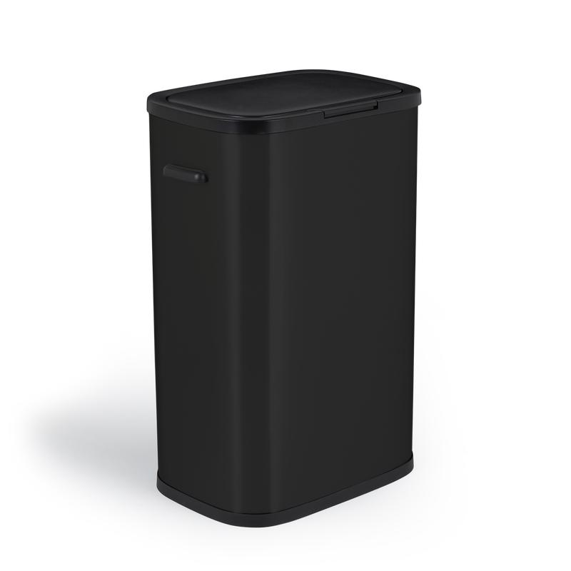 Zwarte Action prullenbak met drukdeksel van 60 liter, vrijstaand Zwarte Action prullenbak met drukdeksel van 60 liter, vrijstaand