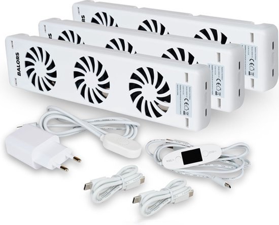 BALORS Triple Set radiatorventilator met digitaal display