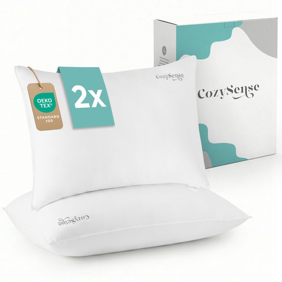 CozySense hoofdkussen set van 2 ademend microvezel