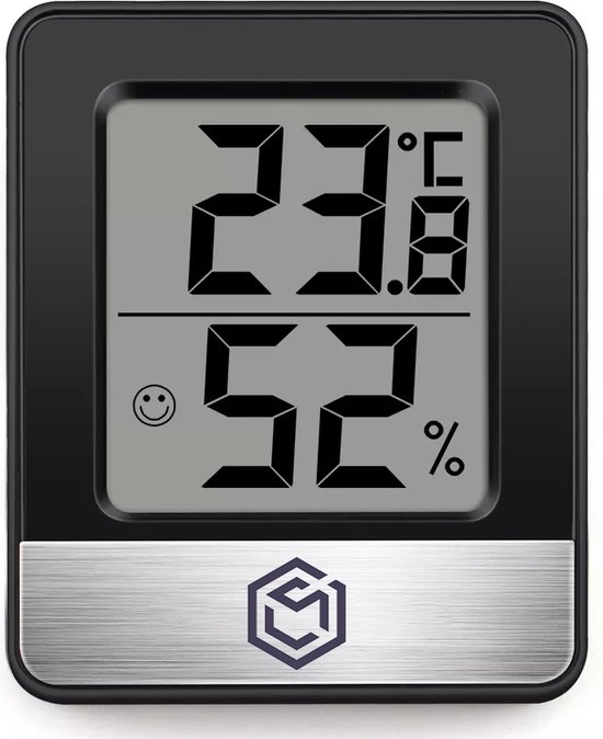 Ease Electronicz Hygrometer compact wit met smiley comfort-indicator