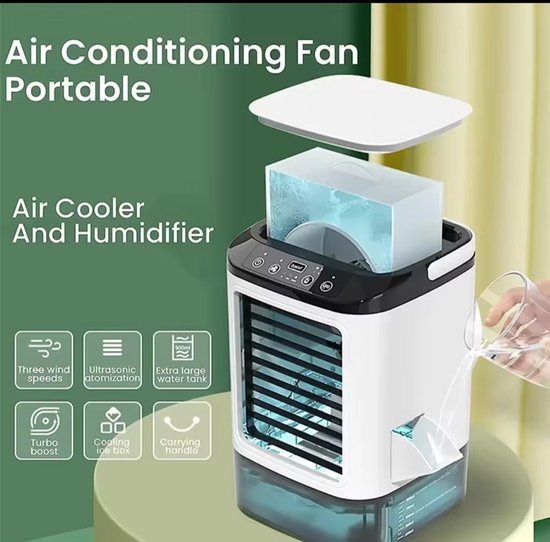 Aircooler 12 watt met sprayfunctie