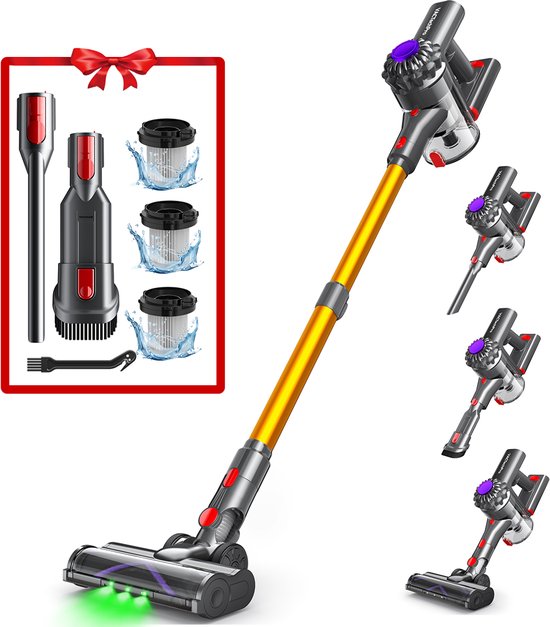 VACTechPro V15 steelstofzuiger draadloos 35000Pa met afneembare batterij
